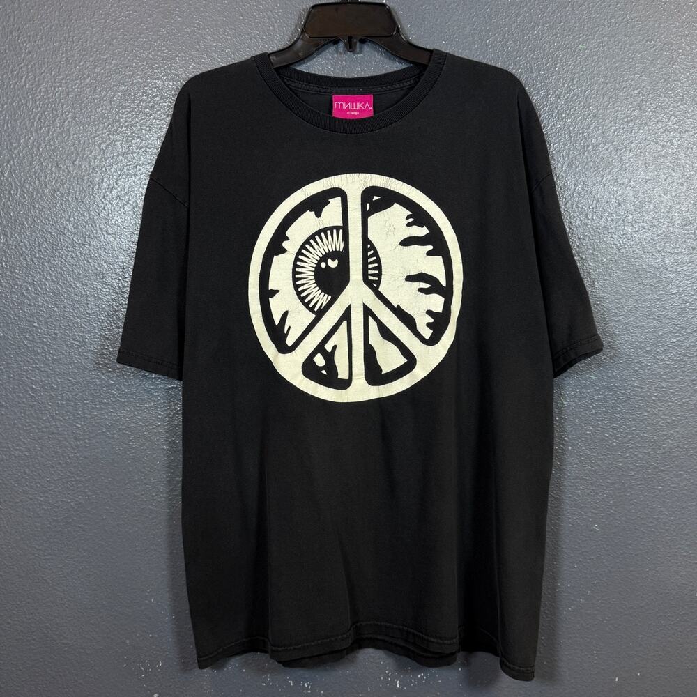 Mishka XL men’s black graphic t-shirt tee short sleeve streetwear
